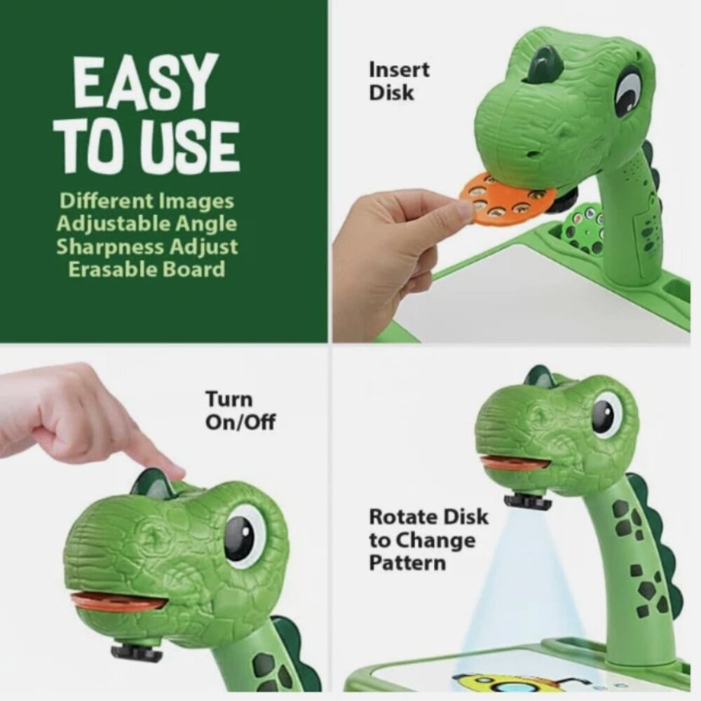 Dinosaur Projection Painting Table, Erasable Doodle Board - Picture 4 of 5
